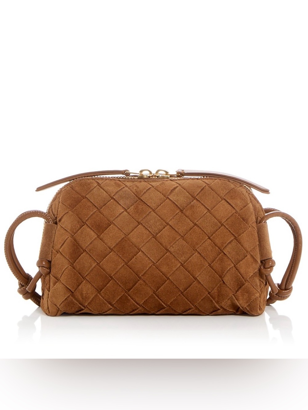 BOTTEGA VENETA Concert Intrecciato suede leather crossbody bag pouch - Picture 8 of 8